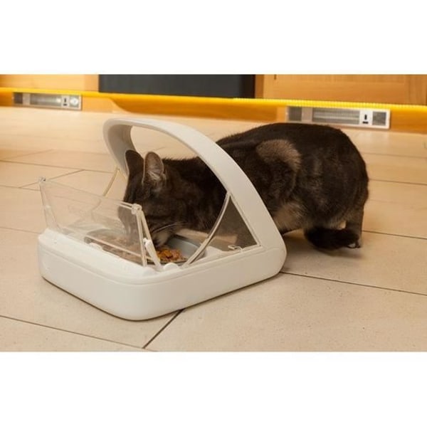 SUREFEED Vit elektronisk matmat för katter och hundar - för torrmat eller våt mat