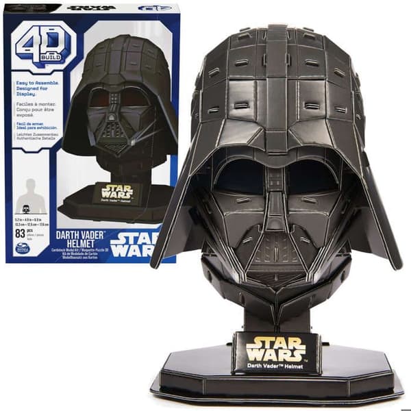 Spin Master Puzzle 4D Bygg Star Wars Star Wars Darth Vader Hjälm 3D-modell statyett att montera