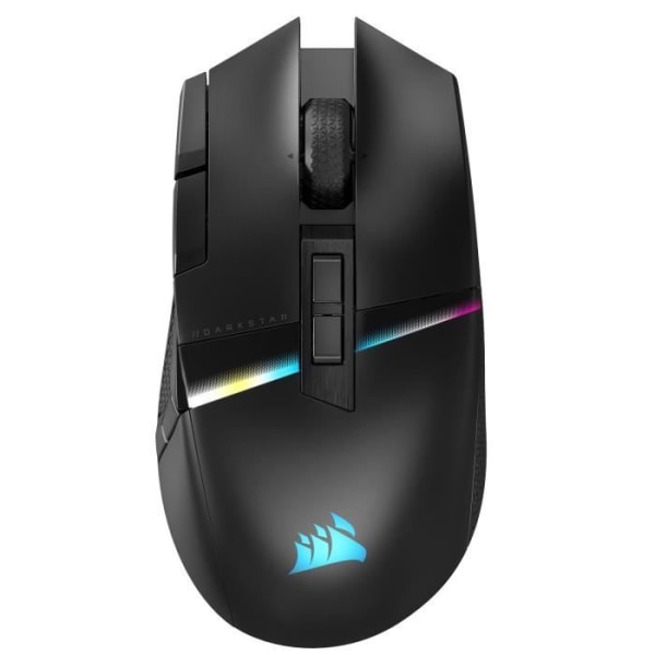 Gamingmus - Trådlös - CORSAIR - DARKSTAR RGB Trådlös - 15 programmerbara knappar - Optisk sensor - Svart - (CH-931A011-EU)