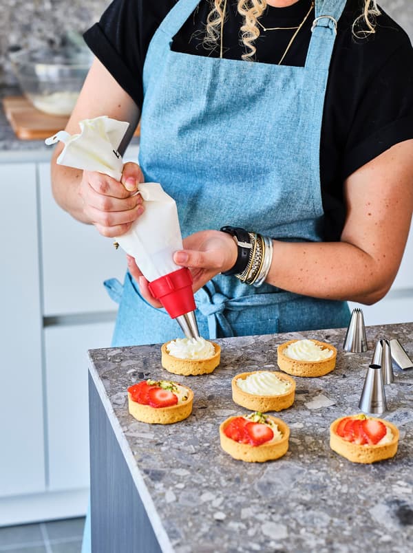 Spritspåse - BIRKMANN - EASY BAKING - Tyg - Innehåller 6 spritsar + 1 adapter - 9 x 14,5 x 5,7 cm