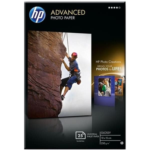 HP 25 ark fotopapper 10x15 250g
