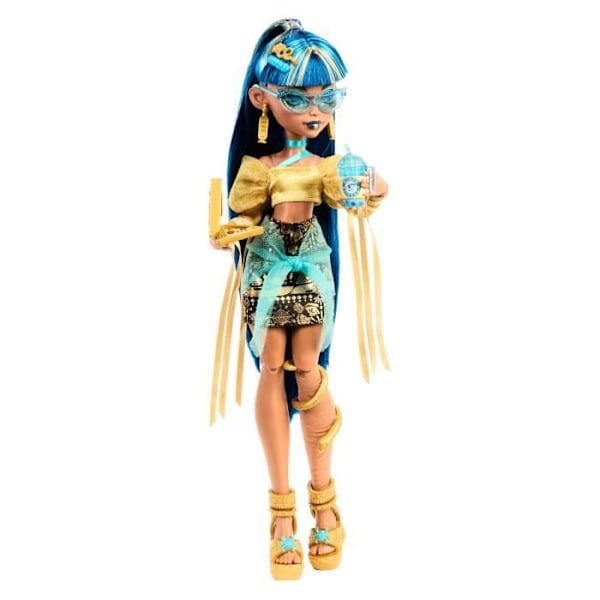 Monster High-Cleo de Nile-docka med djur och tillbehör HXH74