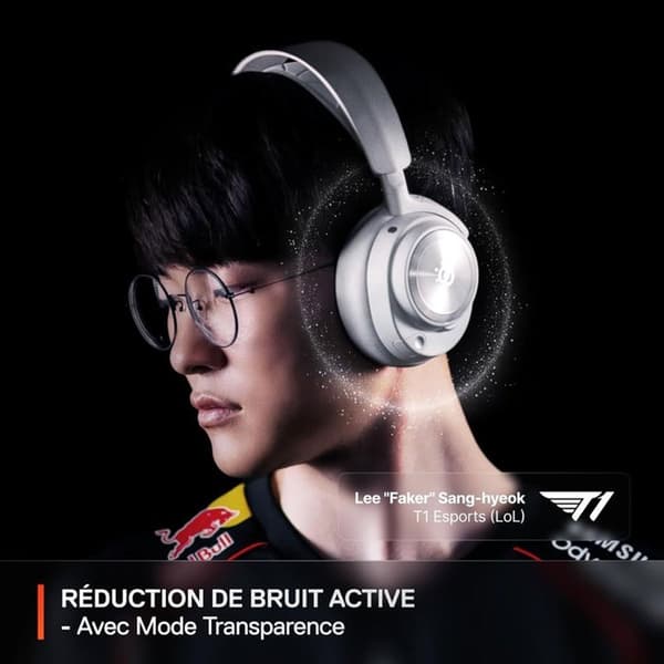 SteelSeries Arctis Nova Pro WL Trådlöst Gamingheadset i vitt med mic, ANC och transparens vit