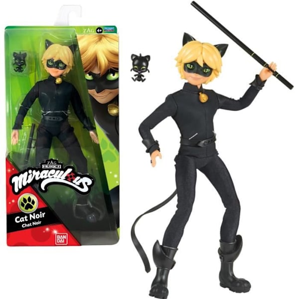 BANDAI Miraculous Ladybug - Modedocka 26 cm: Cat Noir