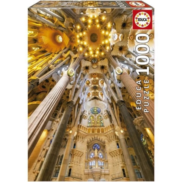 Interiör av Sagrada Familia - Pussel på 1000 stycken