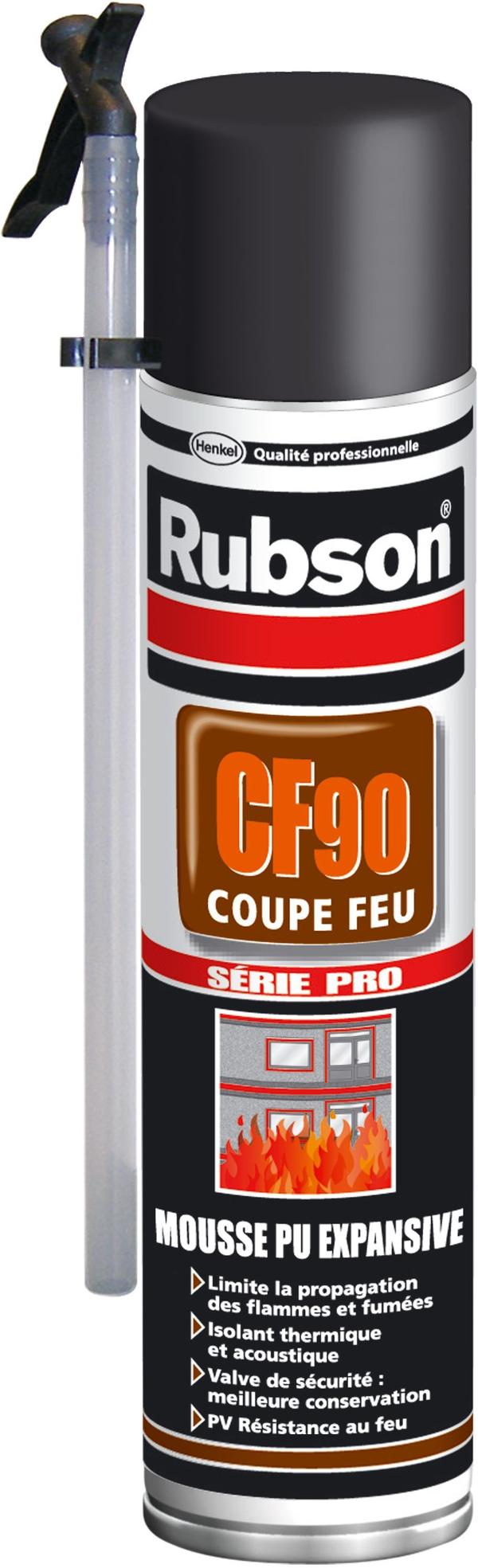 Brandsäker expanderande skumspray - RUBSON - CF 90 - Brandskydd - Multifunktionell isolering - 600 ml