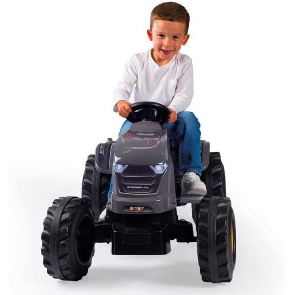 Smoby Pedal Tractor Stronger XXL + Trailer - Gray