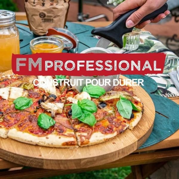 Perforerad pizzatallrik och hjulsats - FACKELMANN PROFESIONAL - 32 cm