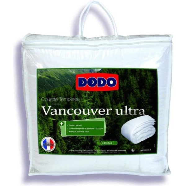 Vancouver Ultra Vancouver täcke - 220 x 240 cm - 300gr/m² - vit - Dodo
