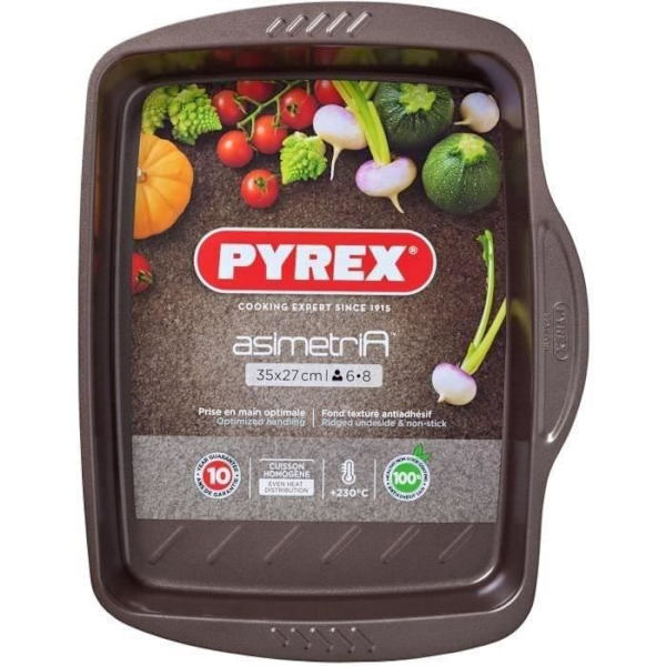 Bakform - PYREX - 1452053 - Rektangulär - Stål - 35 x 27 cm
