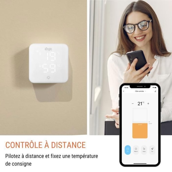 Wi-Fi-termostat för värmepumpar och luftkonditionering