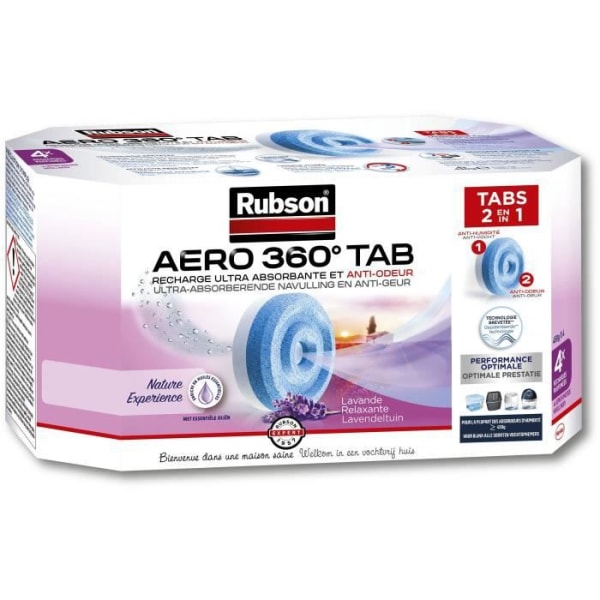 RUBSON 4 Refills Aero 360 Lavender