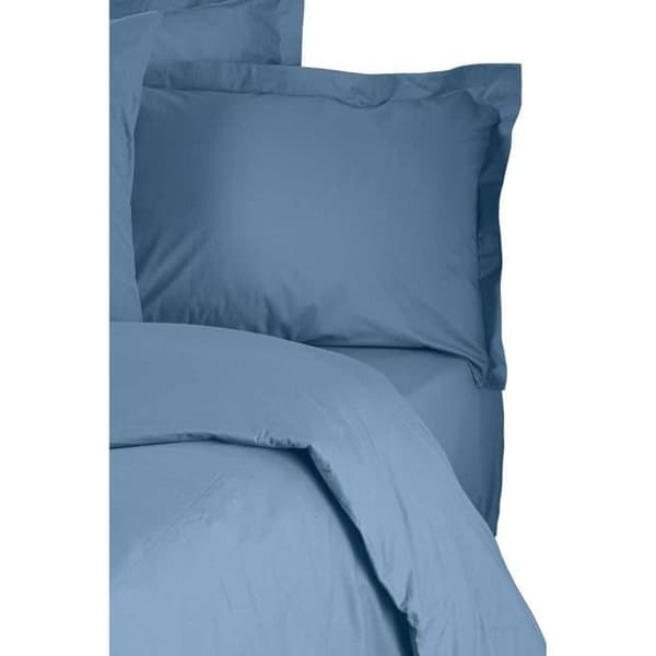 Bäddset - 1 påslakan 220 x 240 cm + 2 örngott 60 x 60 cm - 100% förstärkt bomull - Blå