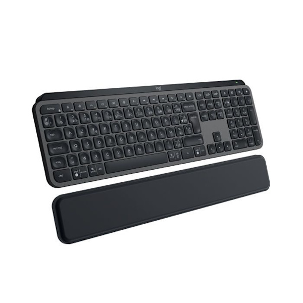 Tangentbord - Trådlöst - Logitech - MX Keys S Plus - AZERTY - Handledsstöd - Svart