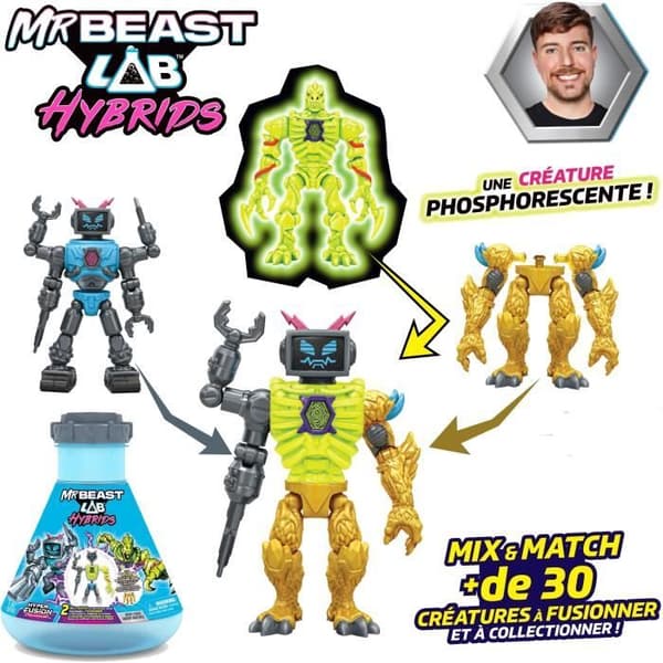 2-pack figurer - MRBEAST LAB - Mixa och matcha - Slumpmässig modell + halvfigur