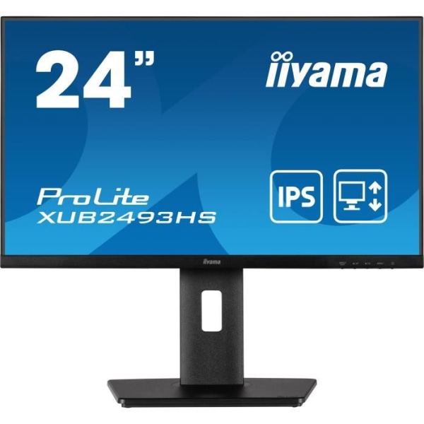 PC -skärm - iiyama prolite Xub2493HS -B5 - 24 FHD - IPS -platta - 4 ms - 75Hz - HDMI / DisplayPort - Foot justerbar i höjd