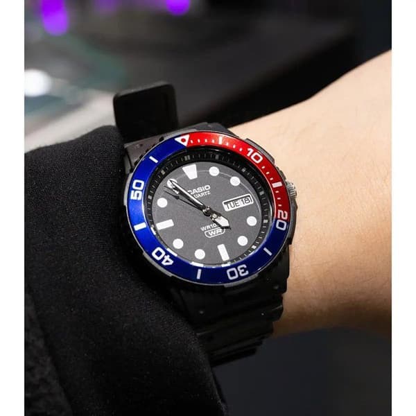 Klocka - CASIO - MRW-230H - Herr - Svart/Blå - Kvarts - Analog