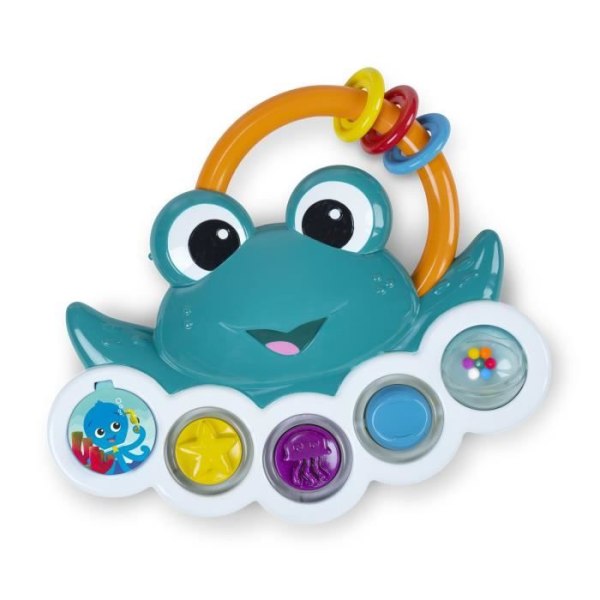BABY EINSTEIN Ocean Explorers Neptune's Busy Bubbles sensorisk leksak, interaktiva ljus och musik, 3 månader