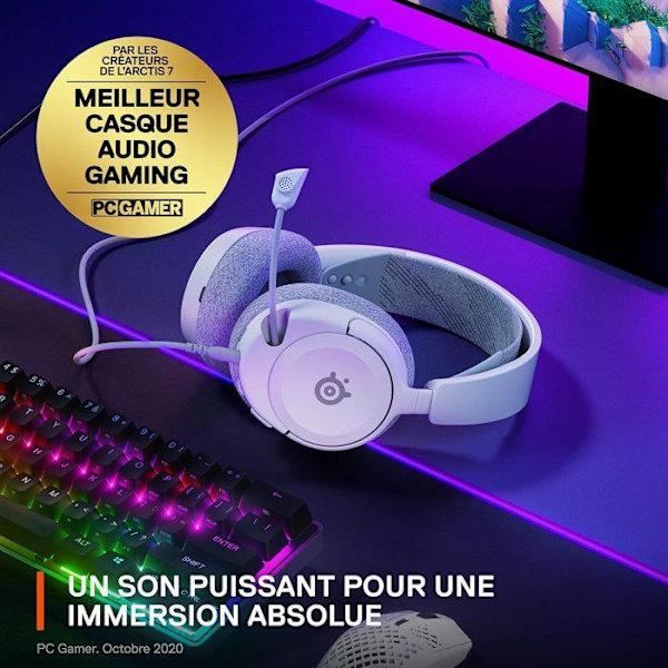 Spel - Steelseries - Arctis Nova 1 White - Filaire - MultiplateForme - White / Gray