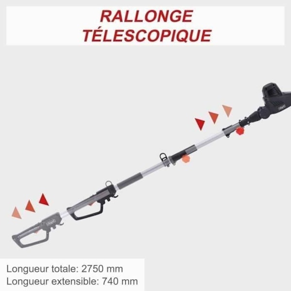Teleskopisk elektrisk häcksax - Scheppach - ETHT500