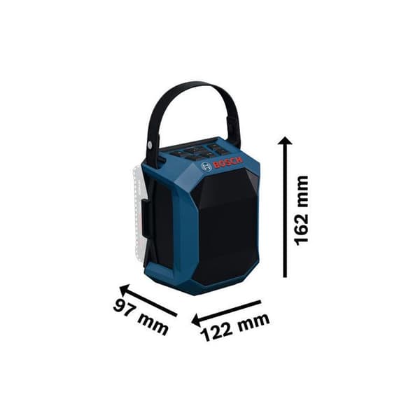 BOSCH PROFESSIONAL Bluetooth-högtalare - GPB 18V-1 C - 18V - Batteriskydd, batteri och laddare ingår ej