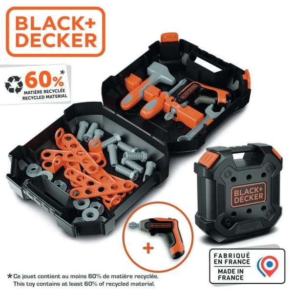 SMOBY - Black & Decker - Gör-det-själv-väska - från 3 år