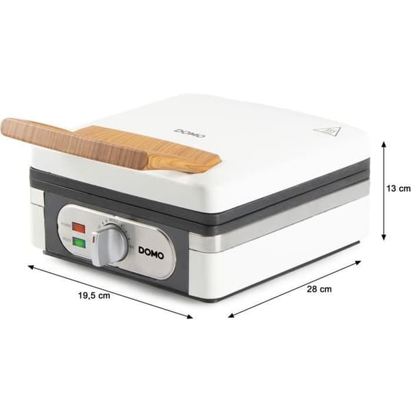 Våffeljärn - DOMO - DO9274W - 1400 W - 2 XL våfflor - Vit