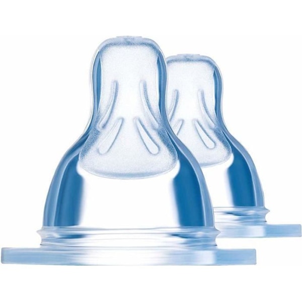 MAM Anatomisk spene - Fast Flow 3 - Silikon - Set med 2 - Transparent