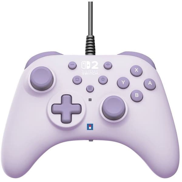 Gamepad - Nintendo Switch och Switch 2 - Trådbunden - Lavendel - Horipad Turbo - Programmerbara bakåtknappar - Hori