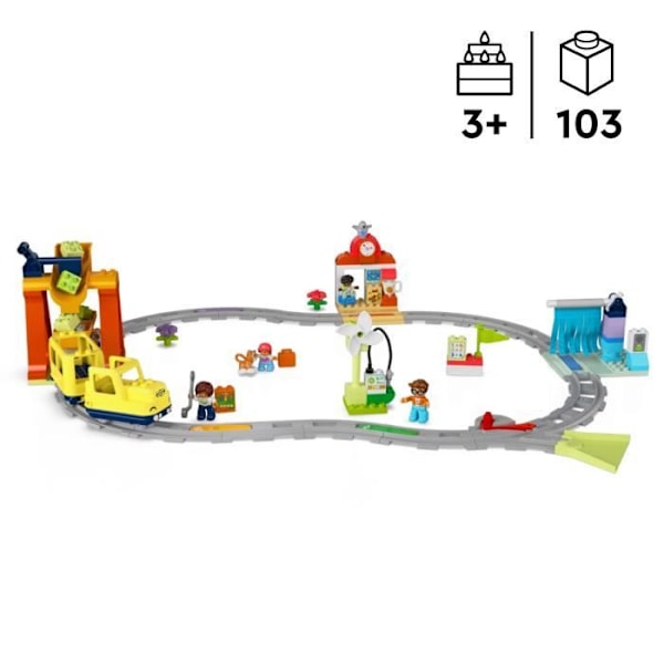 LEGO DUPLO My Town 10428 The Great Interactive Community Train - Leksaker för tidig inlärning 3 år