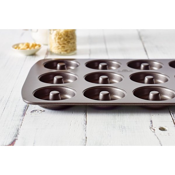 Bakplåt för munkar - BIRKMANN - EASY BAKING - Kolstål - Non-stick - 12 formar - Ø7 cm, 37 x 26 x 2 cm