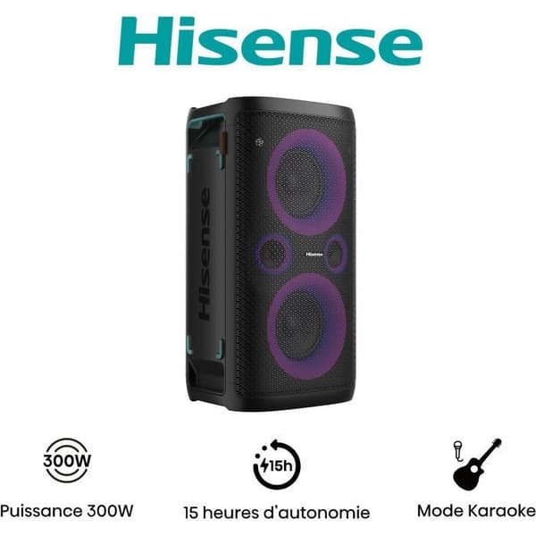 Bärbar högtalare - HISENSE - Bluetooth - Max 300 W