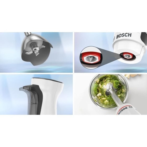 Stavmixer - BOSCH - MSM4W410 ErgoMaster - 800W motor - 4 QuattroBlade blad - Avtryckarhastighetsspak + turbo