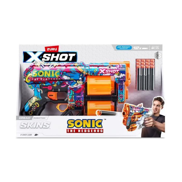 Dart Launcher - ZURU - X-SHOT Dread SONIC - Dual Rotating Barrel - 12 Dart kapacitet - 27 m räckvidd