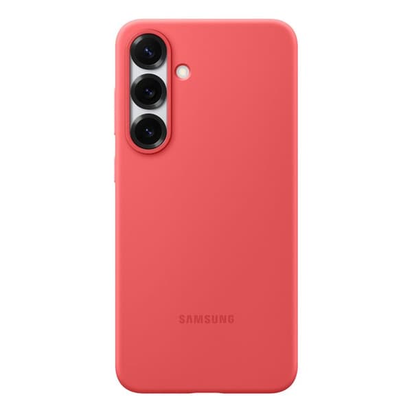 Galaxy S25+ silikonskal i korallrött