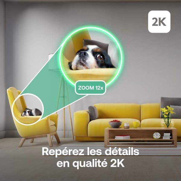 Arlo Essential 3 2K 360° övervakningskamerakit för inomhusbruk