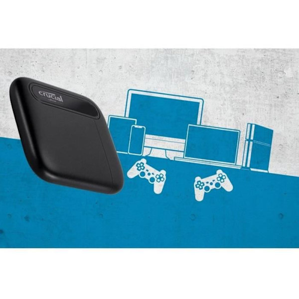 Extern SSD - CRUCIAL - X6 bärbar SSD - 2TB - USB -C (CT2000X6SSD9)