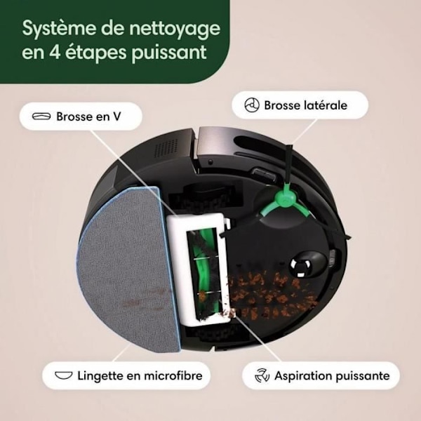 iRobot Roomba Combo 2 Essential - 2-i-1 robotdammsugare med självtömmande system - Ladda och återuppta arbetet