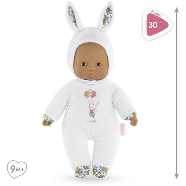 Babydocka - COROLLE - Pti'Coeur White Rabbit - 30 cm - Från 9 månader
