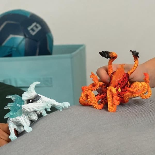 Lava Octopus vs Ice Bug Duo-figurer, SCHLEICH 70826 Eldrador Creatures, För barn i åldern 6 år
