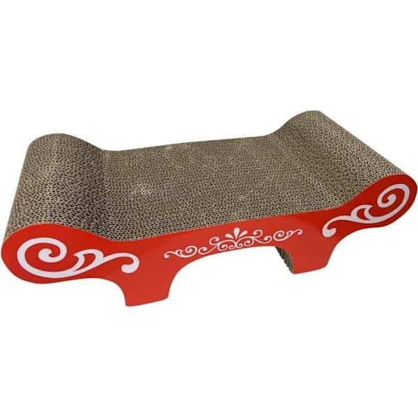 Korrugerad skrapstolpe 50x22x14 cm röd