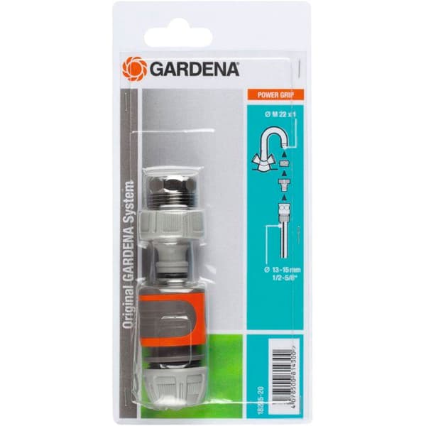 GARDENA Bevattningskit för inomhusbruk - 15 mm diameter - 1 koppling - 1 adapter - 1 kranmunstycke