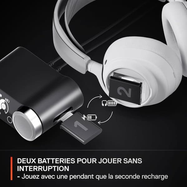 SteelSeries Arctis Nova Pro WL Trådlöst Gamingheadset i vitt med mic, ANC och transparens vit