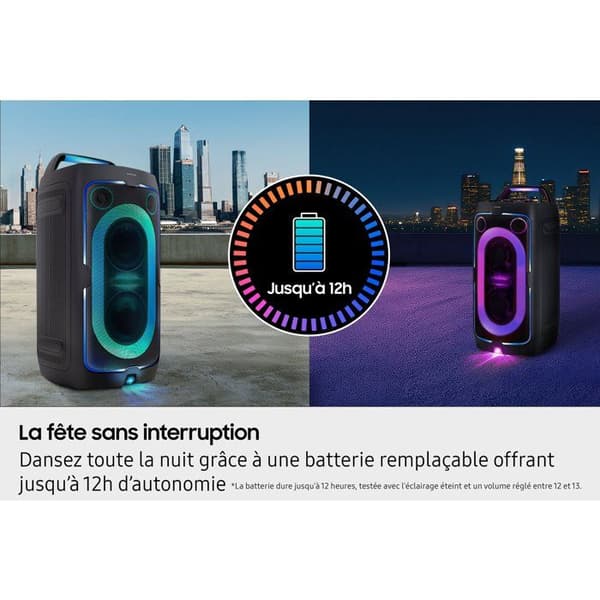 Högtalare - SAMSUNG - MX ST40F/XE - 160 W - Ljuseffekter - Bluetooth - 16 timmars batteritid - Svart