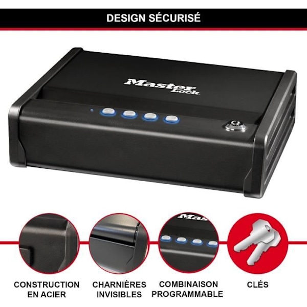 MASTER LOCK Kompakt säker (nyckel + elektronisk kod) - 2,3 L.