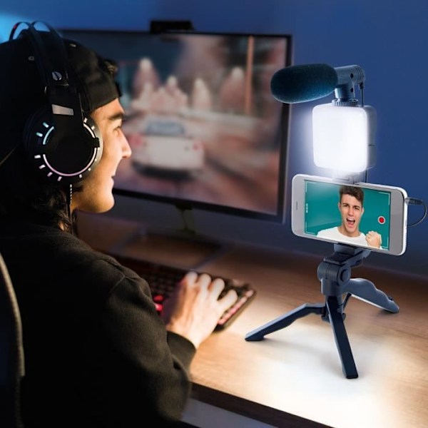 Vlogging Kit - Studio Creator - Podcast & Vlogging Kit With Light and Microphone - INF 033 - Canal Toys
