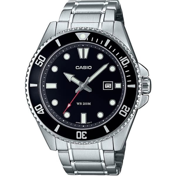 Klocka - CASIO - MDV-107D - Herr - Svart - Kvarts - Analog