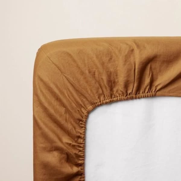 Dra-på-lakan - P'TIT DODO - 60 x 120 cm - Jersey - Karamell