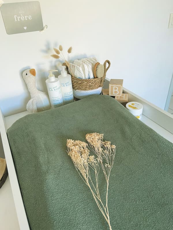 Skötbäddsöverdrag - CANDIDE - Frotté - 50 x 75 cm - Khaki