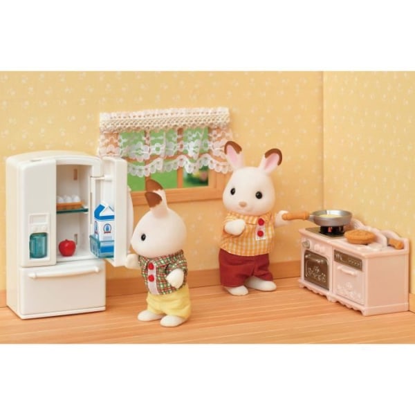 Den mysiga stugan och Maman Furnishings Set - Sylvanian Families - 5449 - Från 3 år gammal